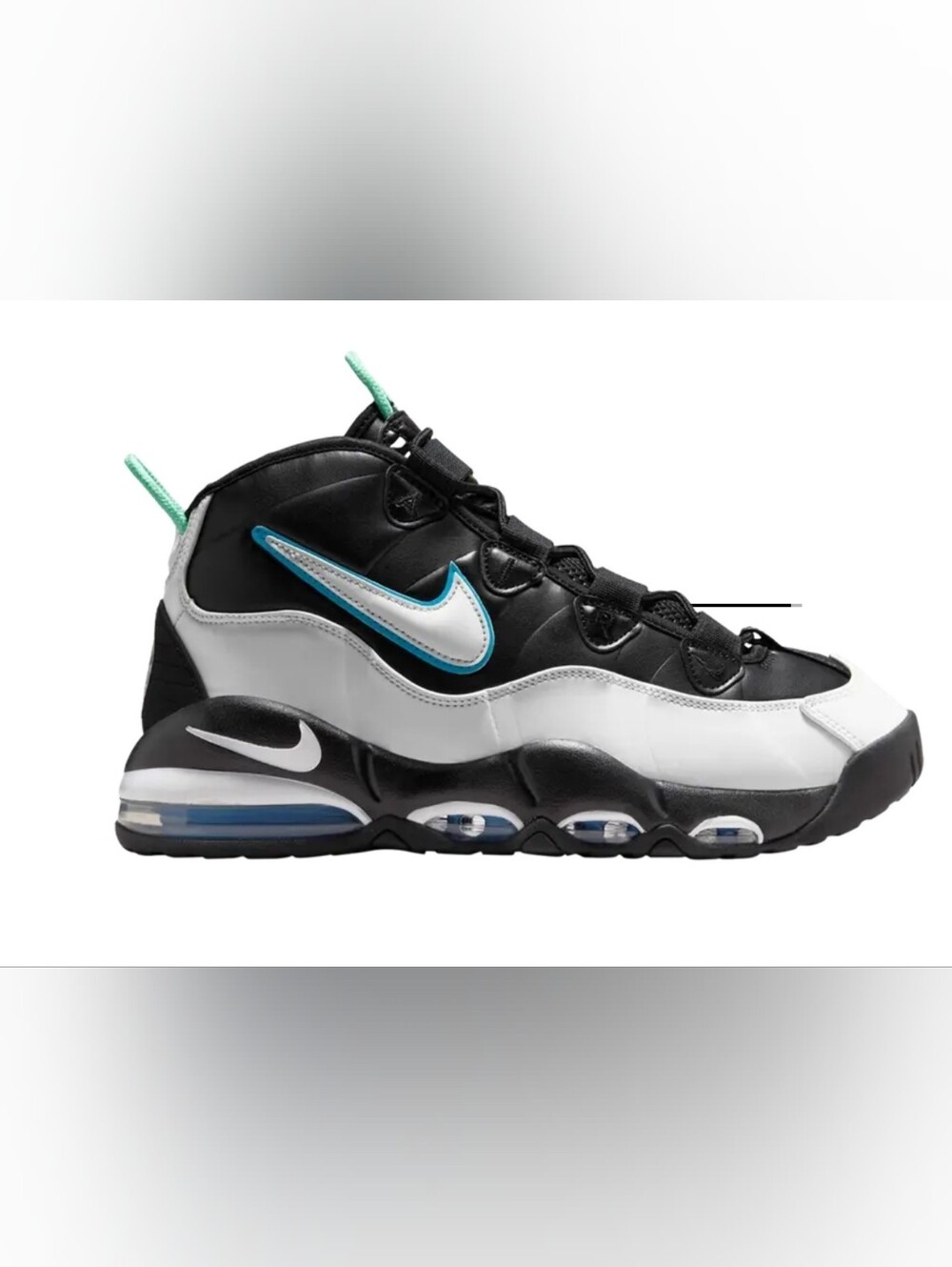 Nike Men’s Airmax Uptempo (95) Black/White/Blue Athletic Sneakers